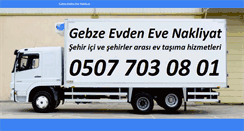 Desktop Screenshot of gebzeevdenevenakliye.org